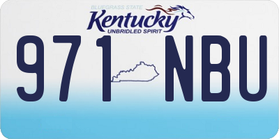 KY license plate 971NBU