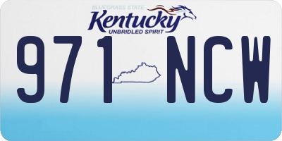 KY license plate 971NCW