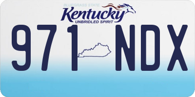 KY license plate 971NDX