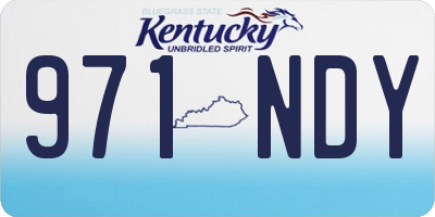 KY license plate 971NDY