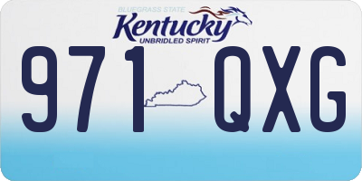 KY license plate 971QXG