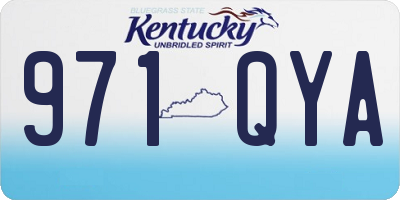 KY license plate 971QYA