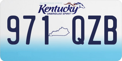 KY license plate 971QZB