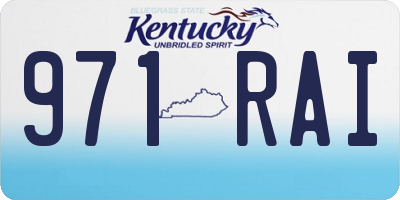 KY license plate 971RAI