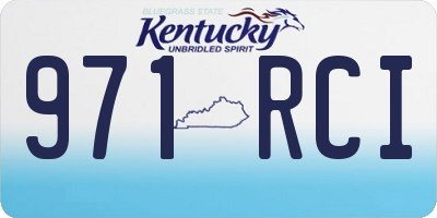 KY license plate 971RCI