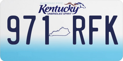 KY license plate 971RFK