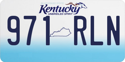 KY license plate 971RLN