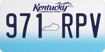 KY license plate 971RPV