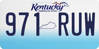 KY license plate 971RUW