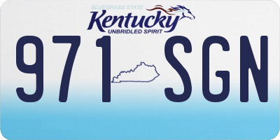 KY license plate 971SGN