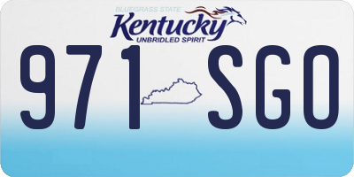 KY license plate 971SGO