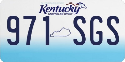KY license plate 971SGS