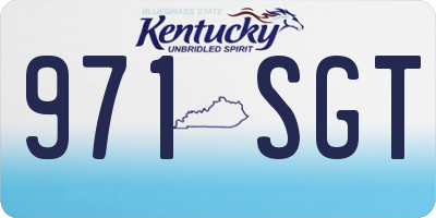 KY license plate 971SGT