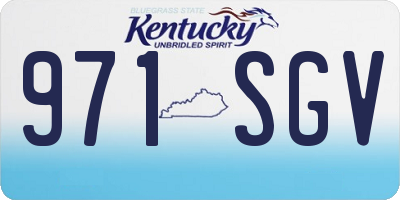 KY license plate 971SGV