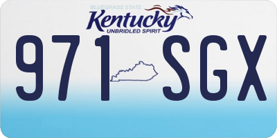 KY license plate 971SGX