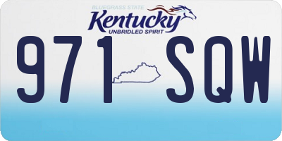 KY license plate 971SQW