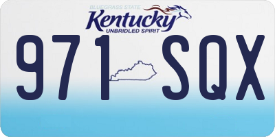 KY license plate 971SQX