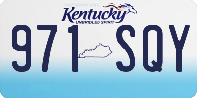 KY license plate 971SQY