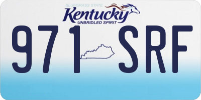 KY license plate 971SRF