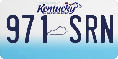 KY license plate 971SRN