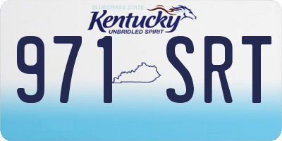 KY license plate 971SRT