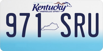 KY license plate 971SRU