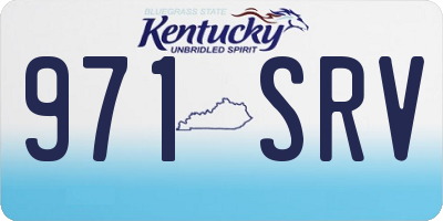 KY license plate 971SRV