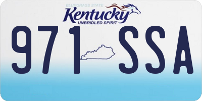 KY license plate 971SSA