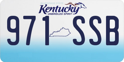 KY license plate 971SSB