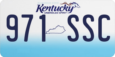 KY license plate 971SSC