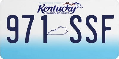 KY license plate 971SSF