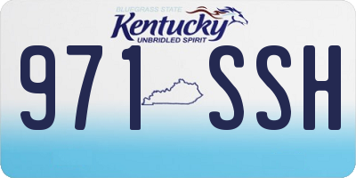 KY license plate 971SSH