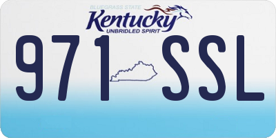 KY license plate 971SSL
