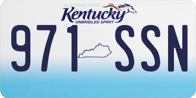 KY license plate 971SSN
