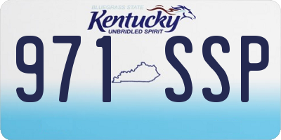 KY license plate 971SSP