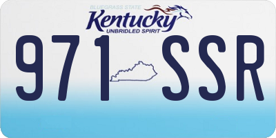 KY license plate 971SSR