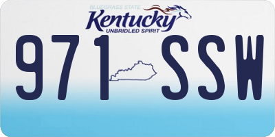 KY license plate 971SSW