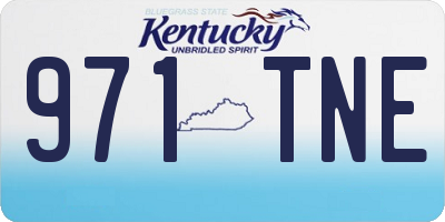 KY license plate 971TNE