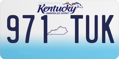 KY license plate 971TUK
