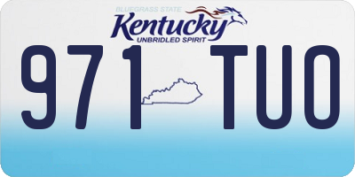 KY license plate 971TUO