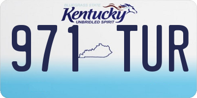 KY license plate 971TUR