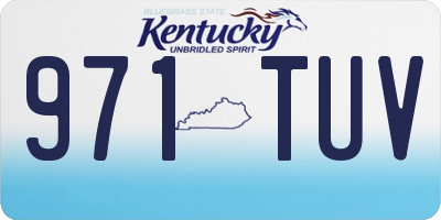 KY license plate 971TUV