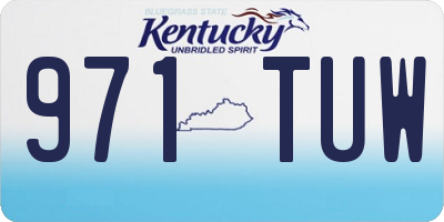 KY license plate 971TUW