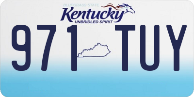 KY license plate 971TUY