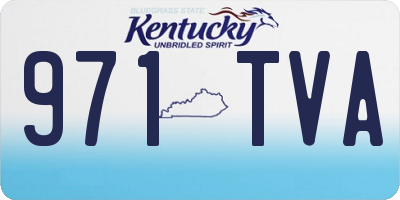 KY license plate 971TVA