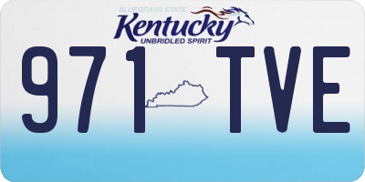 KY license plate 971TVE