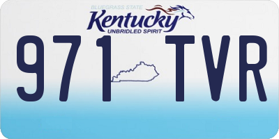 KY license plate 971TVR