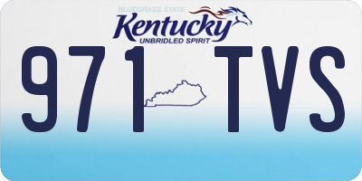 KY license plate 971TVS