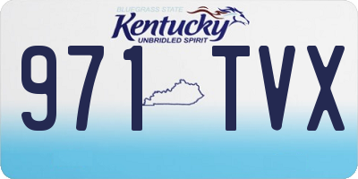 KY license plate 971TVX