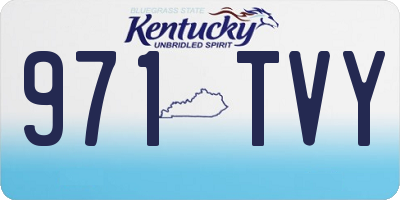 KY license plate 971TVY